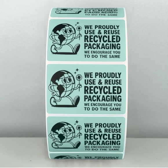 Recycled Packaging Stickers – Eco Friendly Labels for Shipping and Orders - Picture 5 of 11